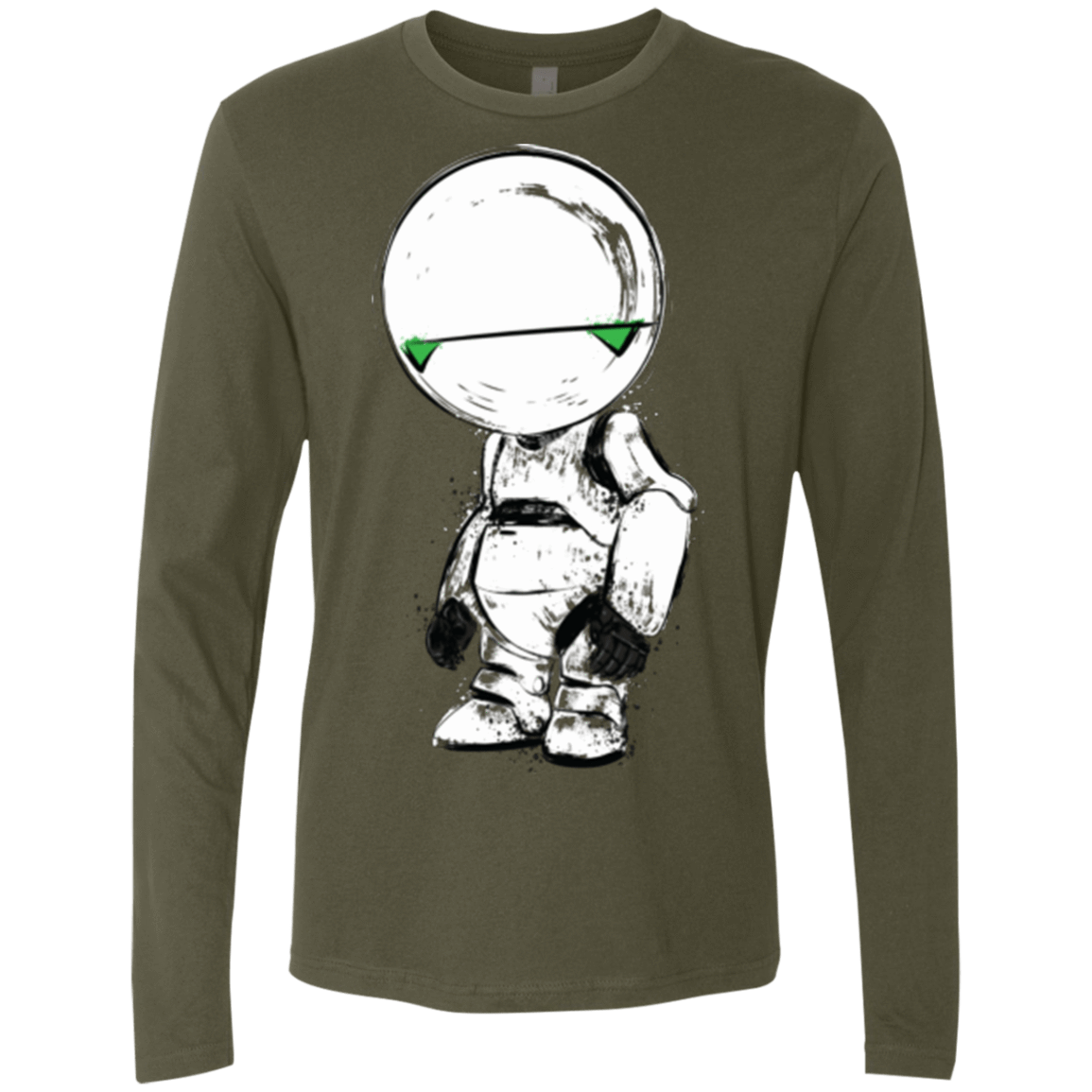 T-Shirts Military Green / Small Paranoid Android Men's Premium Long Sleeve