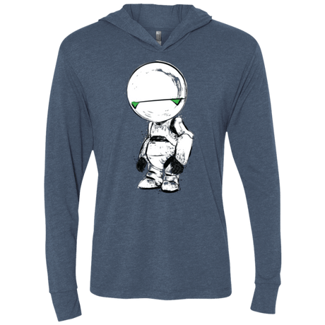 T-Shirts Indigo / X-Small Paranoid Android Triblend Long Sleeve Hoodie Tee