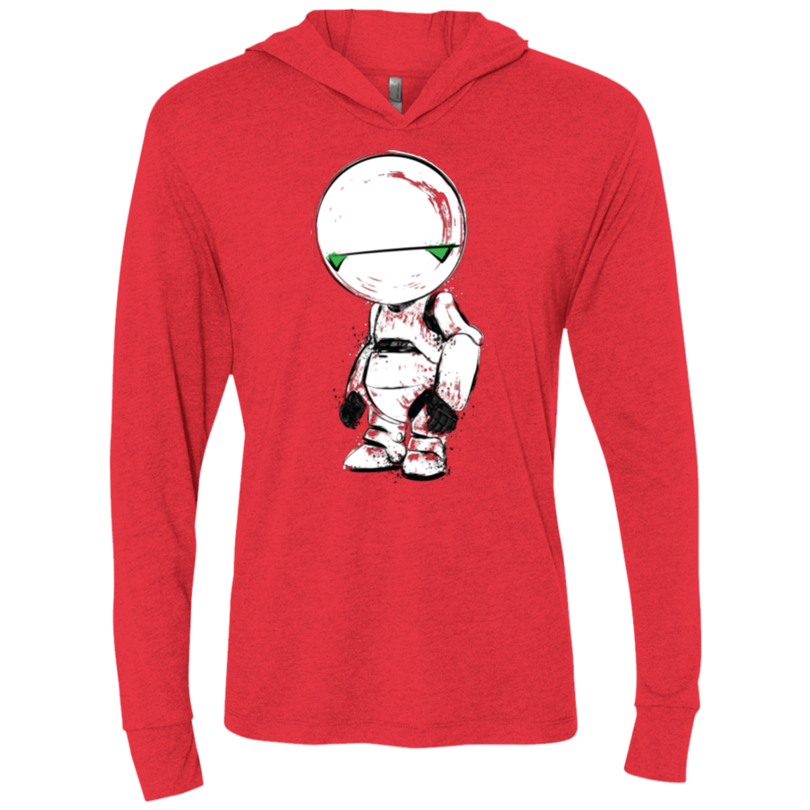 T-Shirts Vintage Red / X-Small Paranoid Android Triblend Long Sleeve Hoodie Tee