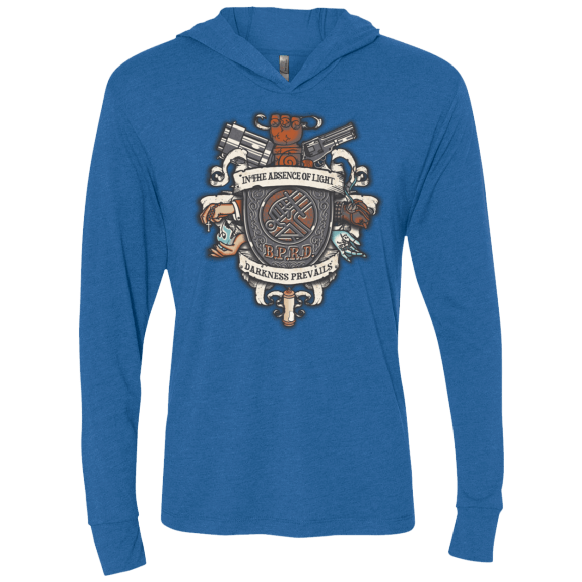 T-Shirts Vintage Royal / X-Small Paranormal Bureau Triblend Long Sleeve Hoodie Tee