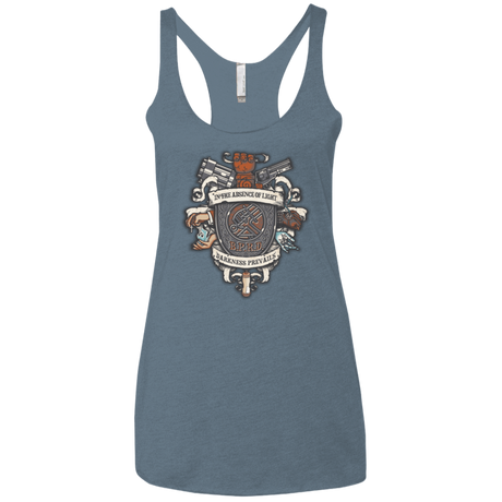 T-Shirts Indigo / X-Small Paranormal Bureau Women's Triblend Racerback Tank