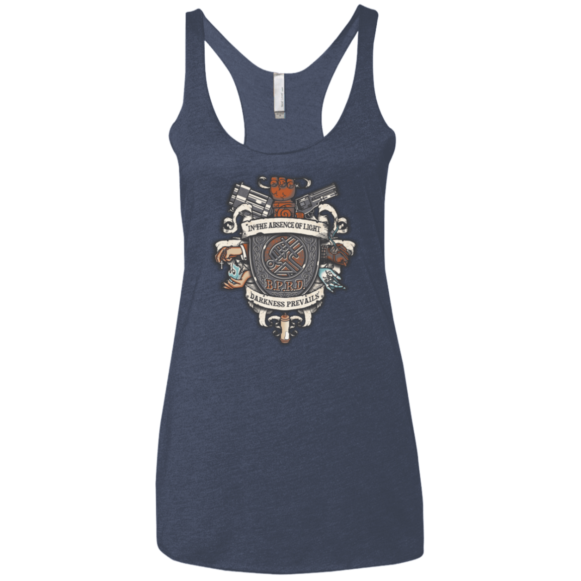 T-Shirts Vintage Navy / X-Small Paranormal Bureau Women's Triblend Racerback Tank
