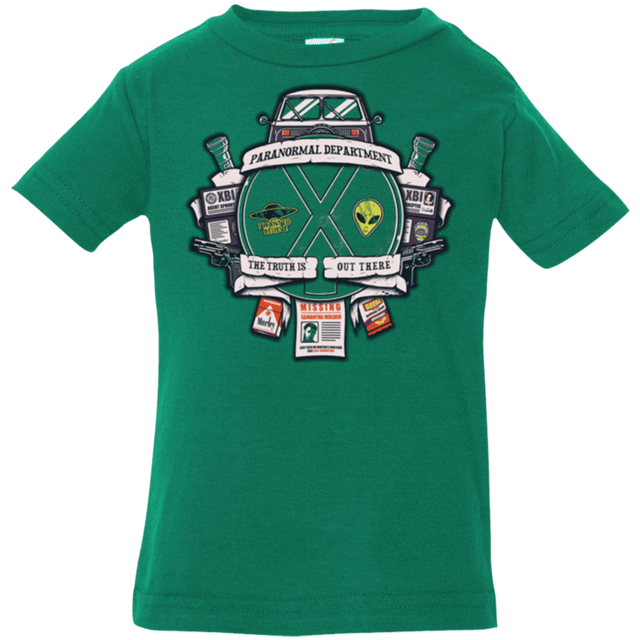 T-Shirts Kelly / 6 Months Paranormal files Crest Infant Premium T-Shirt