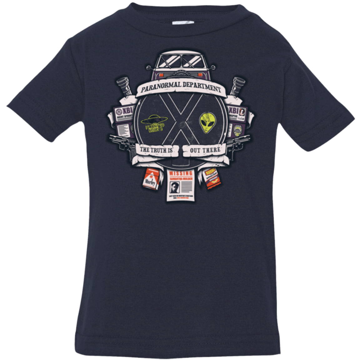 T-Shirts Navy / 6 Months Paranormal files Crest Infant Premium T-Shirt