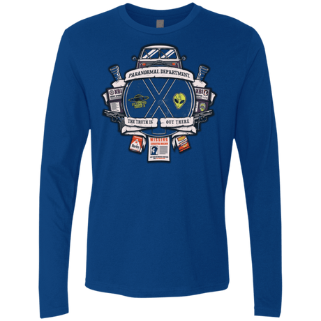 T-Shirts Royal / Small Paranormal files Crest Men's Premium Long Sleeve