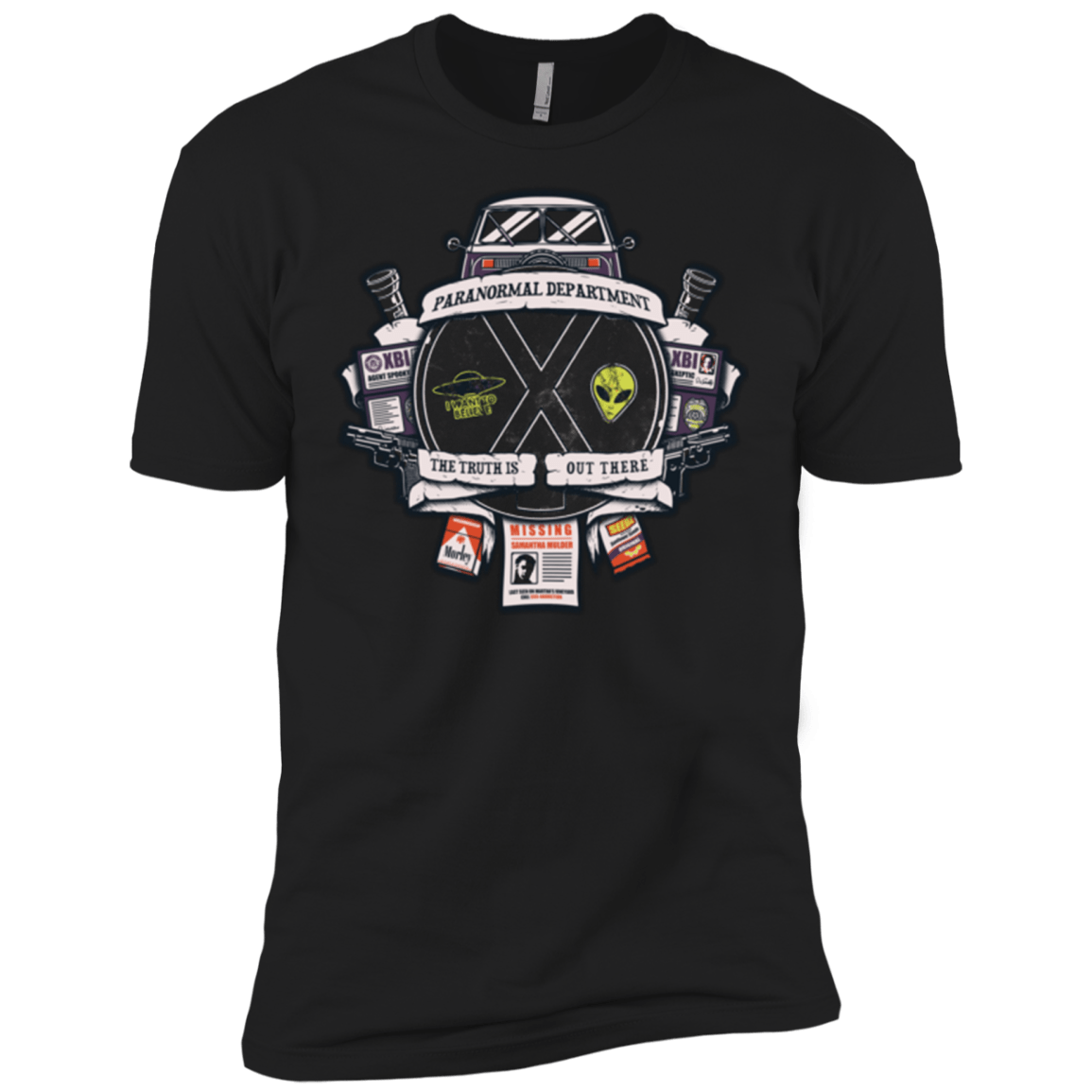 T-Shirts Black / X-Small Paranormal files Crest Men's Premium T-Shirt