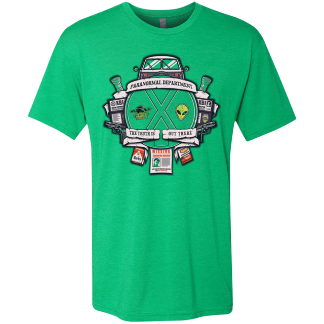 T-Shirts Envy / Small Paranormal files Crest Men's Triblend T-Shirt