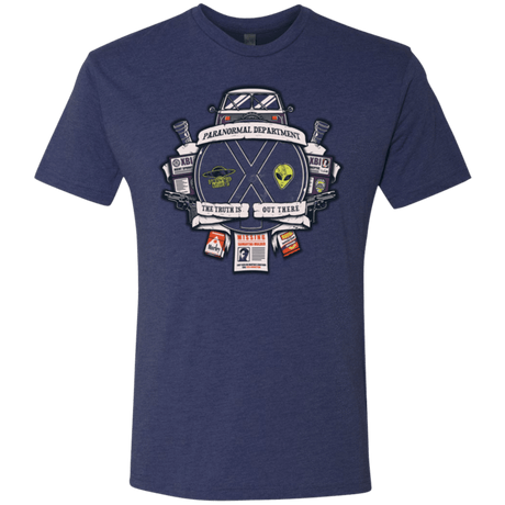 T-Shirts Vintage Navy / Small Paranormal files Crest Men's Triblend T-Shirt
