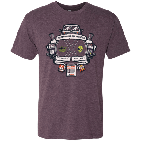 T-Shirts Vintage Purple / Small Paranormal files Crest Men's Triblend T-Shirt