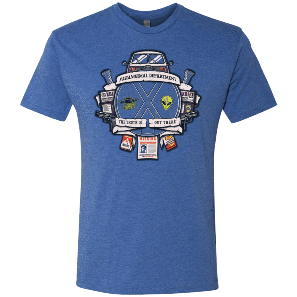 T-Shirts Vintage Royal / Small Paranormal files Crest Men's Triblend T-Shirt