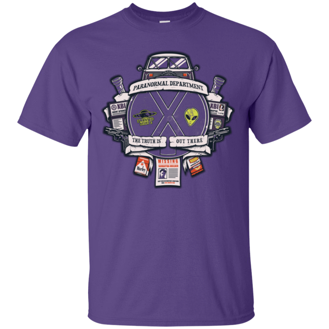 T-Shirts Purple / Small Paranormal files Crest T-Shirt