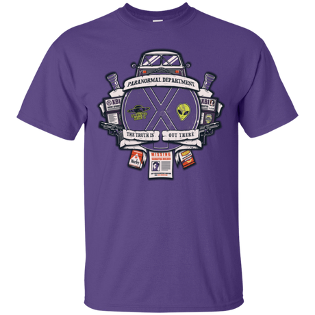 T-Shirts Purple / Small Paranormal files Crest T-Shirt