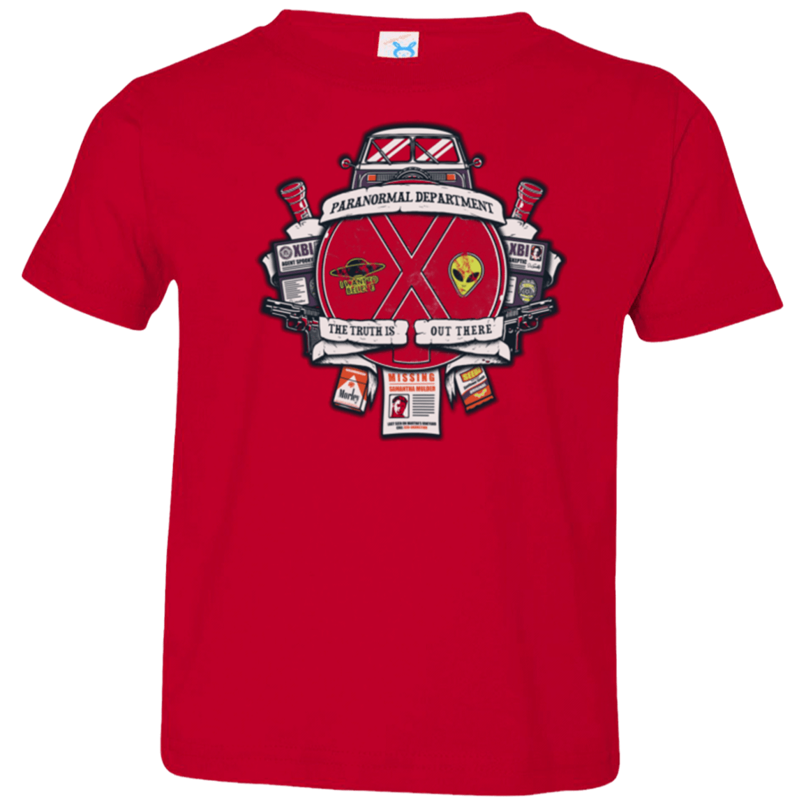 T-Shirts Red / 2T Paranormal files Crest Toddler Premium T-Shirt