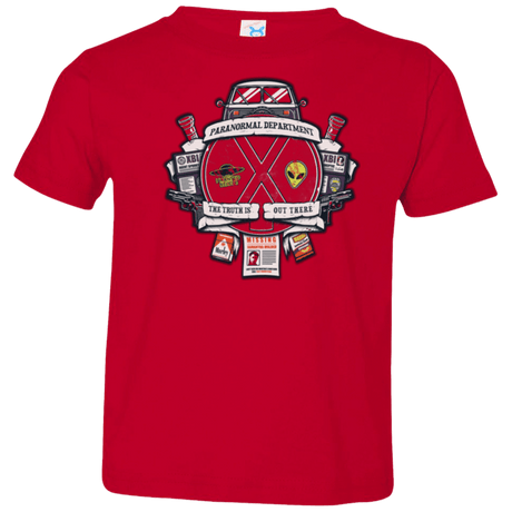 T-Shirts Red / 2T Paranormal files Crest Toddler Premium T-Shirt