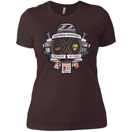 T-Shirts Dark Chocolate / X-Small Paranormal files Crest Women's Premium T-Shirt