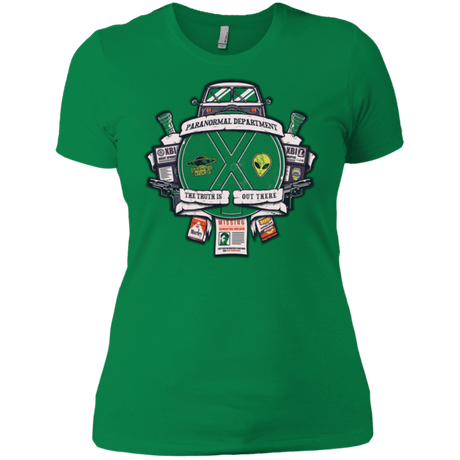 T-Shirts Kelly Green / X-Small Paranormal files Crest Women's Premium T-Shirt