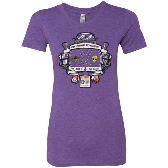 T-Shirts Purple Rush / Small Paranormal files Crest Women's Triblend T-Shirt
