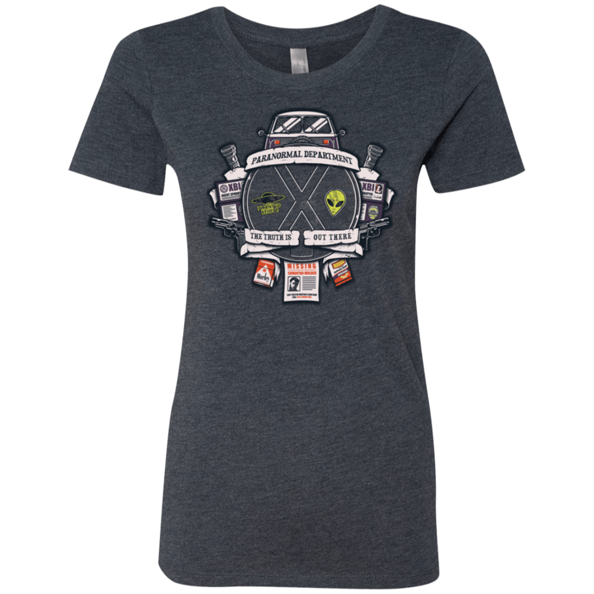 T-Shirts Vintage Navy / Small Paranormal files Crest Women's Triblend T-Shirt