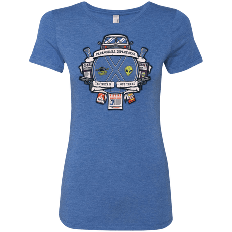 T-Shirts Vintage Royal / Small Paranormal files Crest Women's Triblend T-Shirt