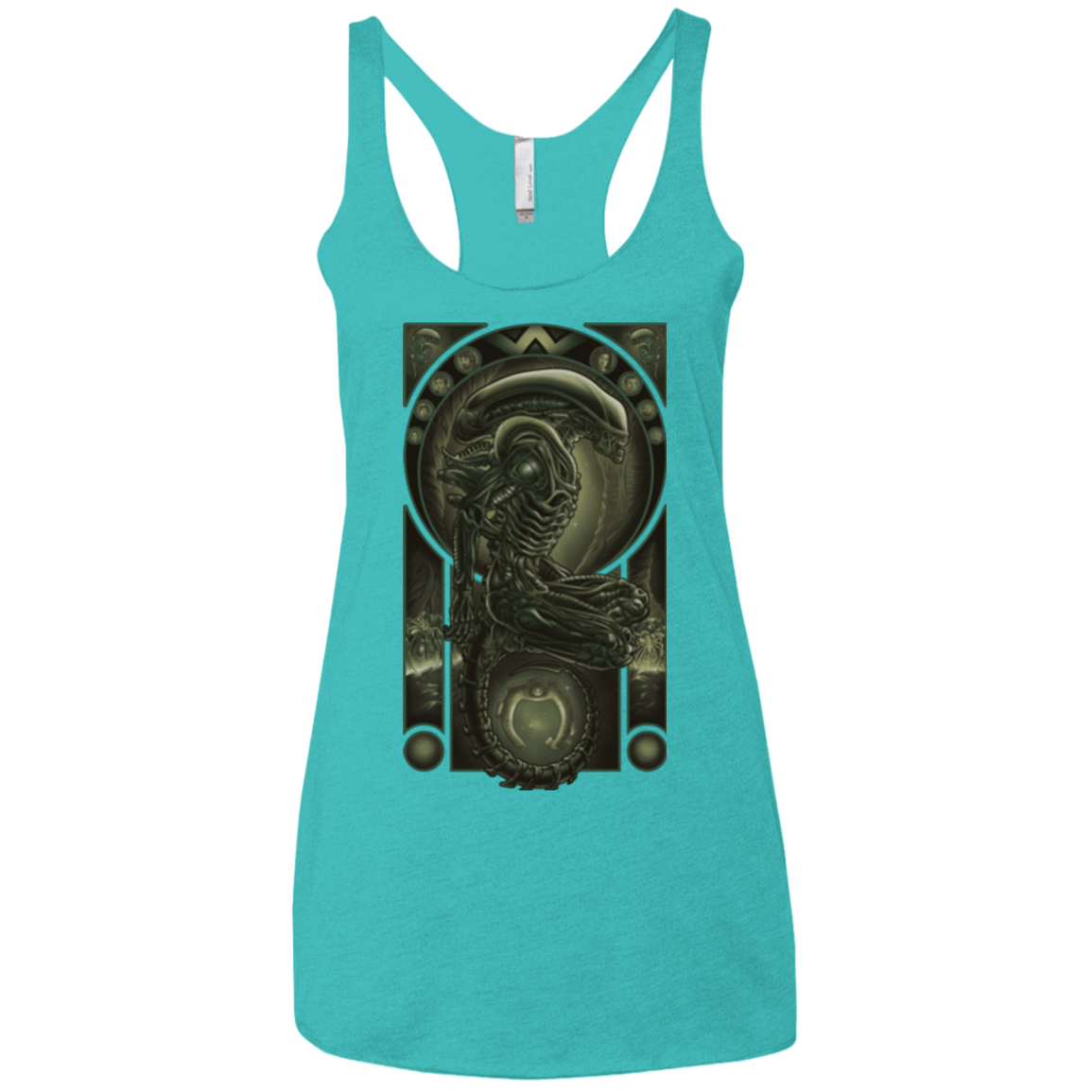 T-Shirts Tahiti Blue / X-Small Parasite Women's Triblend Racerback Tank