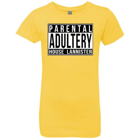 T-Shirts Vibrant Yellow / YXS Parental Adultery Girls Premium T-Shirt