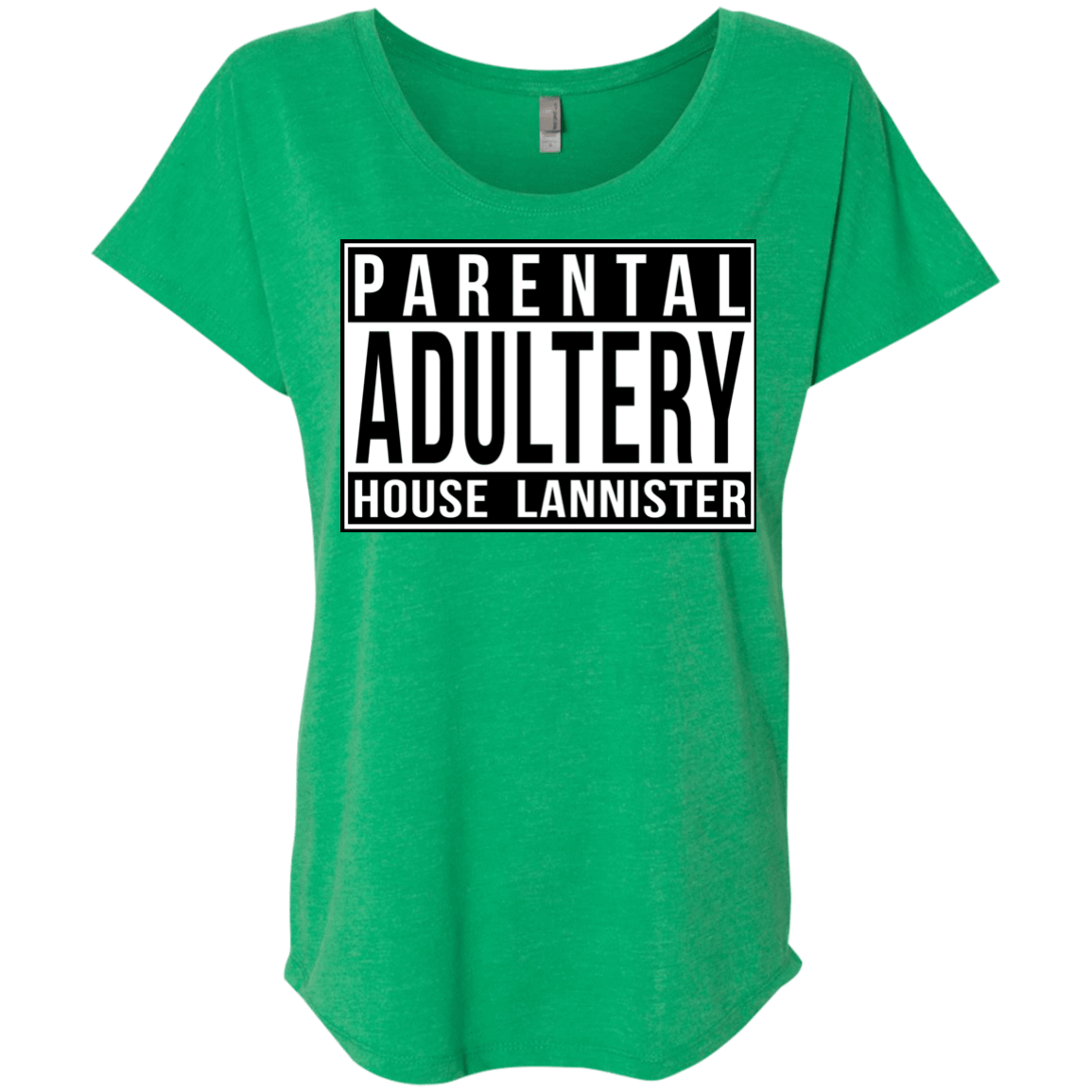 T-Shirts Envy / X-Small Parental Adultery Triblend Dolman Sleeve