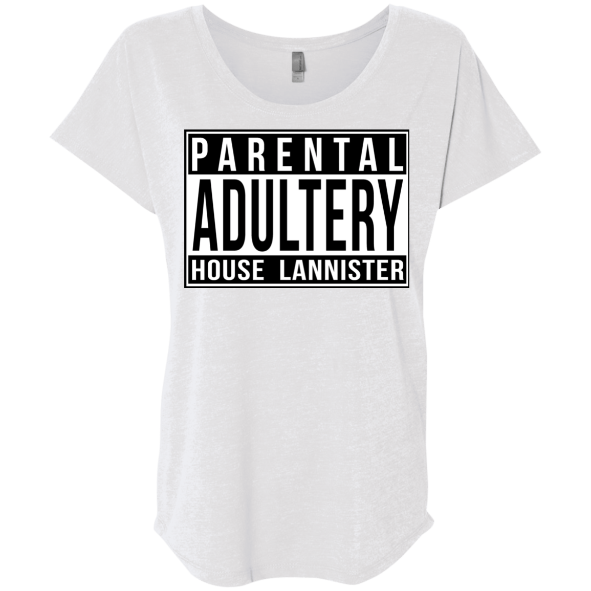 T-Shirts Heather White / X-Small Parental Adultery Triblend Dolman Sleeve