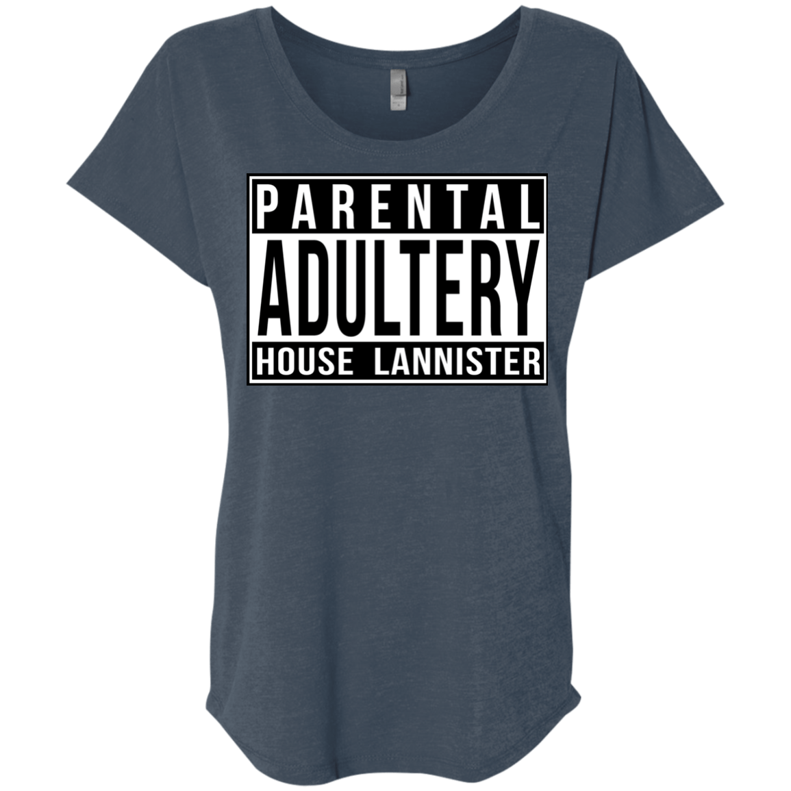 T-Shirts Indigo / X-Small Parental Adultery Triblend Dolman Sleeve