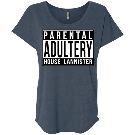 T-Shirts Indigo / X-Small Parental Adultery Triblend Dolman Sleeve