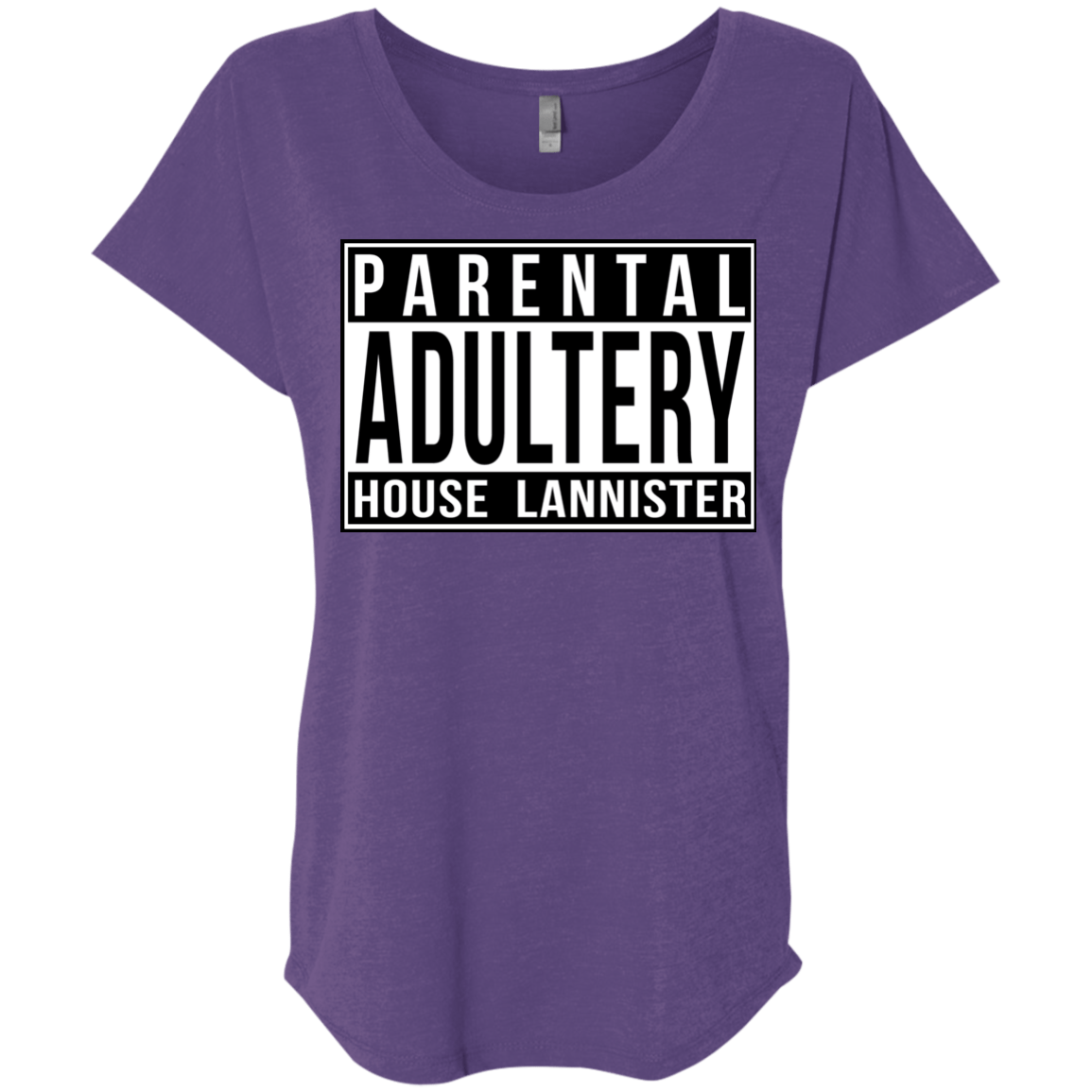 T-Shirts Purple Rush / X-Small Parental Adultery Triblend Dolman Sleeve