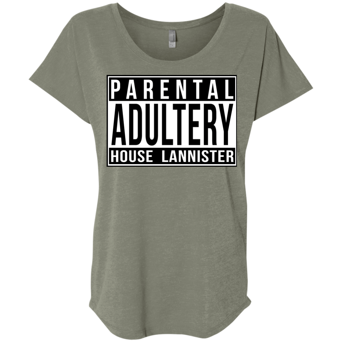 T-Shirts Venetian Grey / X-Small Parental Adultery Triblend Dolman Sleeve