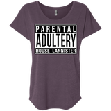 T-Shirts Vintage Purple / X-Small Parental Adultery Triblend Dolman Sleeve