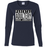T-Shirts Navy / S Parental Adultery Women's Long Sleeve T-Shirt