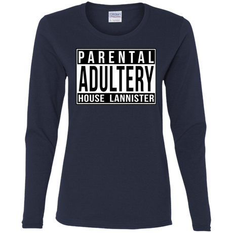 T-Shirts Navy / S Parental Adultery Women's Long Sleeve T-Shirt