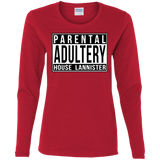 T-Shirts Red / S Parental Adultery Women's Long Sleeve T-Shirt