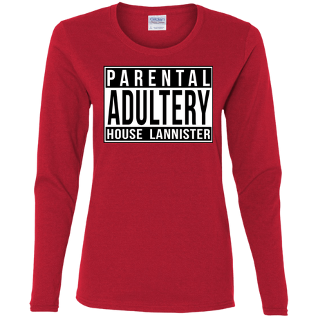 T-Shirts Red / S Parental Adultery Women's Long Sleeve T-Shirt