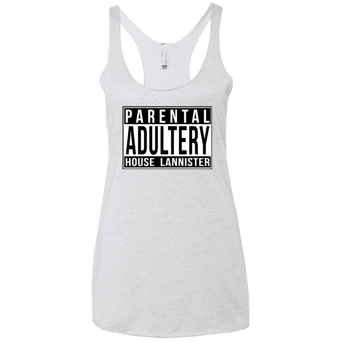 T-Shirts Heather White / X-Small Parental Adultery Women's Triblend Racerback Tank