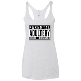 T-Shirts Heather White / X-Small Parental Adultery Women's Triblend Racerback Tank
