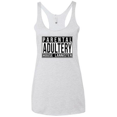 T-Shirts Heather White / X-Small Parental Adultery Women's Triblend Racerback Tank