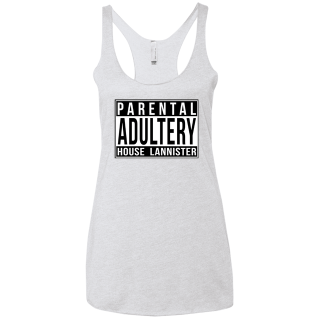 T-Shirts Heather White / X-Small Parental Adultery Women's Triblend Racerback Tank