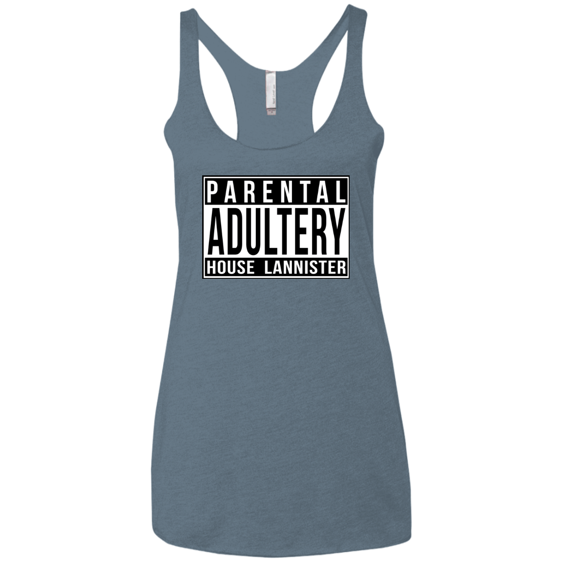 T-Shirts Indigo / X-Small Parental Adultery Women's Triblend Racerback Tank