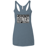 T-Shirts Indigo / X-Small Parental Adultery Women's Triblend Racerback Tank