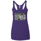 T-Shirts Purple Rush / X-Small Parental Adultery Women's Triblend Racerback Tank