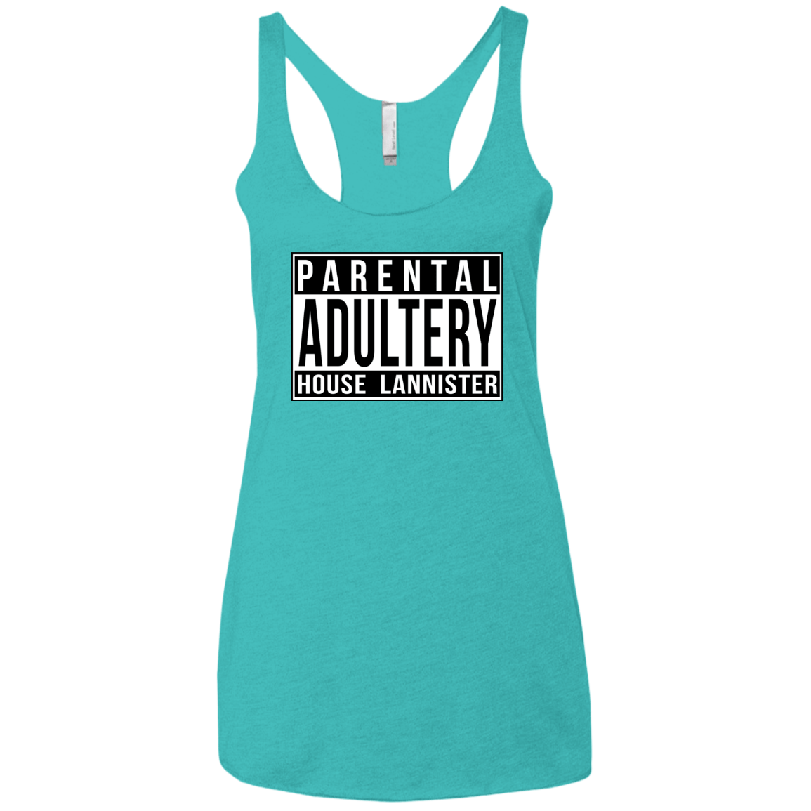 T-Shirts Tahiti Blue / X-Small Parental Adultery Women's Triblend Racerback Tank