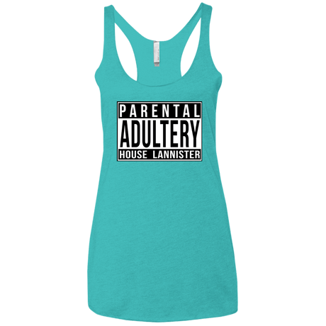 T-Shirts Tahiti Blue / X-Small Parental Adultery Women's Triblend Racerback Tank