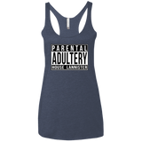 T-Shirts Vintage Navy / X-Small Parental Adultery Women's Triblend Racerback Tank