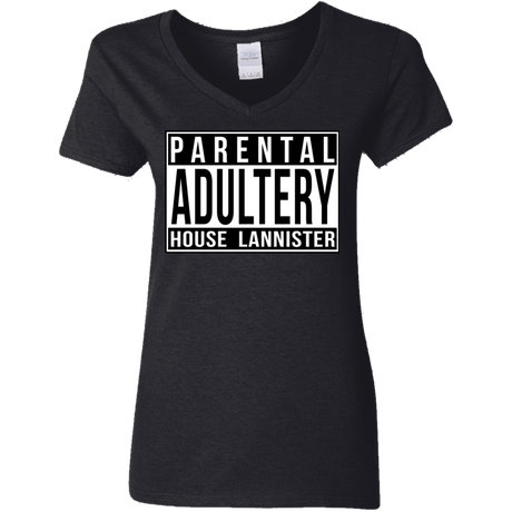 T-Shirts Black / S Parental Adultery Women's V-Neck T-Shirt