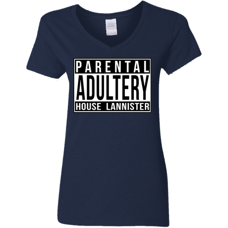 T-Shirts Navy / S Parental Adultery Women's V-Neck T-Shirt