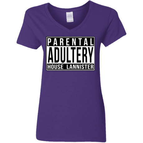 T-Shirts Purple / S Parental Adultery Women's V-Neck T-Shirt