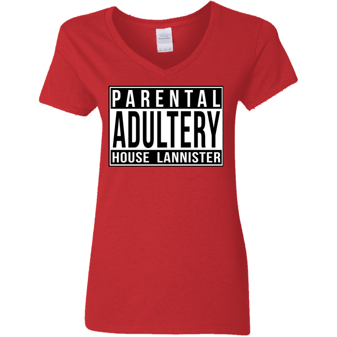 T-Shirts Red / S Parental Adultery Women's V-Neck T-Shirt